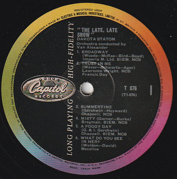 Dakota Staton - Late, Late Show - Used Vinyl Record