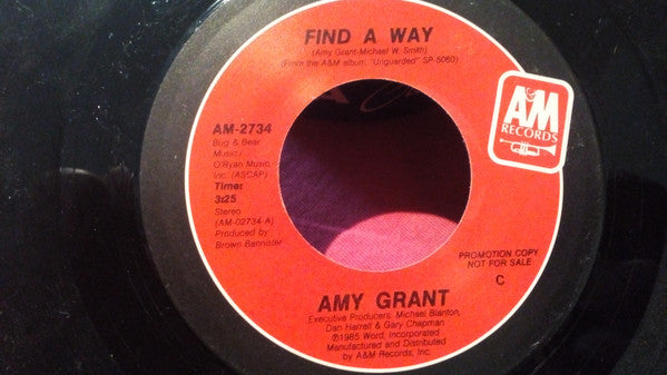 Amy Grant - Find A Way - Used Vinyl Record 7"