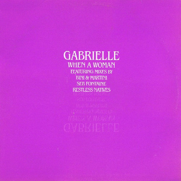 Gabrielle - When A Woman - Used Vinyl Record 12"