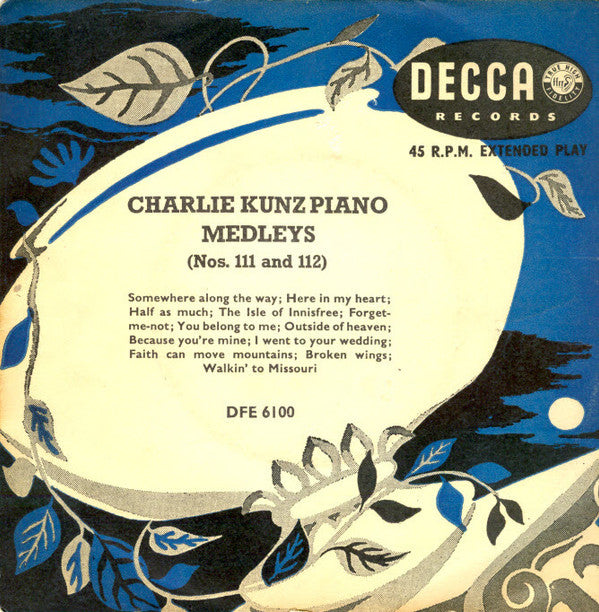 Charlie Kunz - Piano Medleys (Nos. 111 And 112) - Used Vinyl Record 7