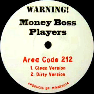 Money Boss Players - Area Code 212 - Used Vinyl Record 12"