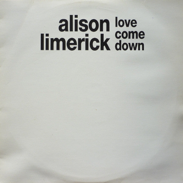 Alison Limerick - Love Come Down - Used Vinyl Record 12"