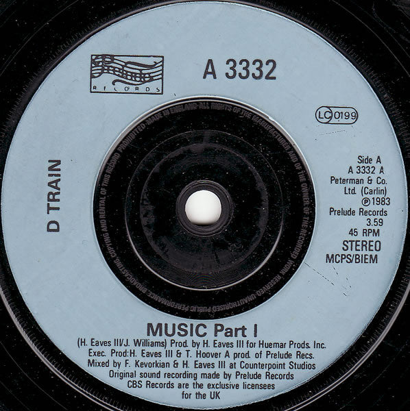 D-Train - Music - Used Vinyl Record 7"
