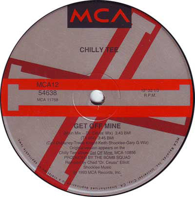 Chilly Tee - Get Off Mine - Used Vinyl Record 12"