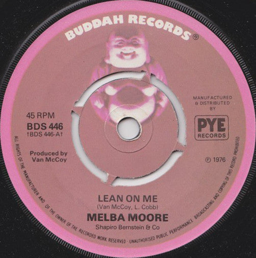 Melba Moore - Lean On Me - Used Vinyl Record 7"