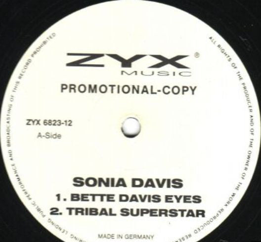Sonia Davis - Bette Davis Eyes - Used Vinyl Record 12"