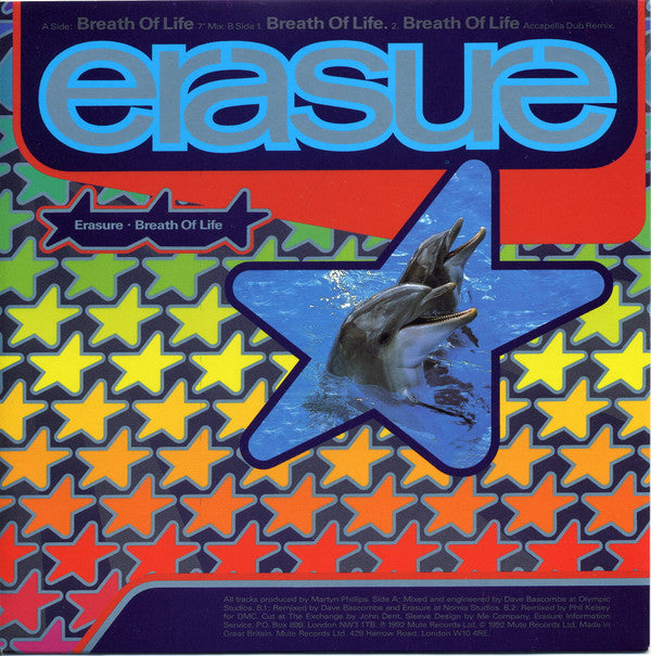 Erasure - Breath Of Life - Used Vinyl Record 7"