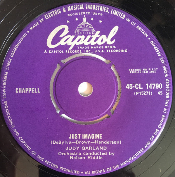Judy Garland - Just Imagine /I Feel A Song Coming On - Used Vinyl Re