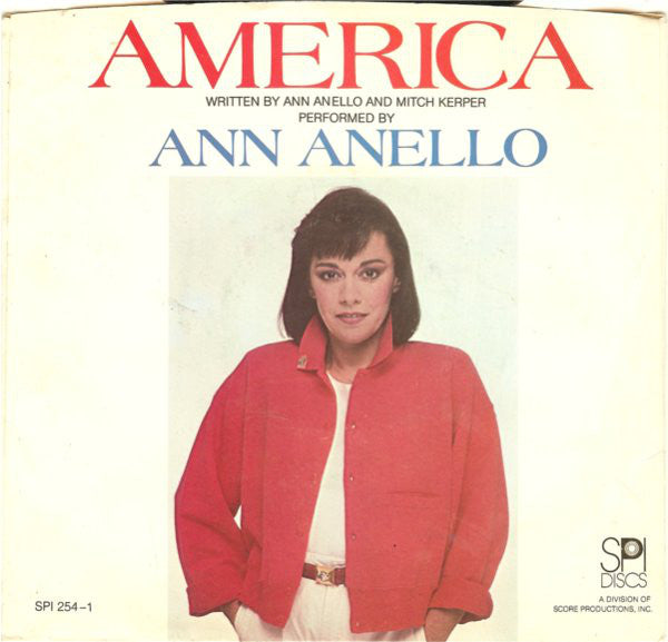 Ann Anello - America - Used Vinyl Record 7"