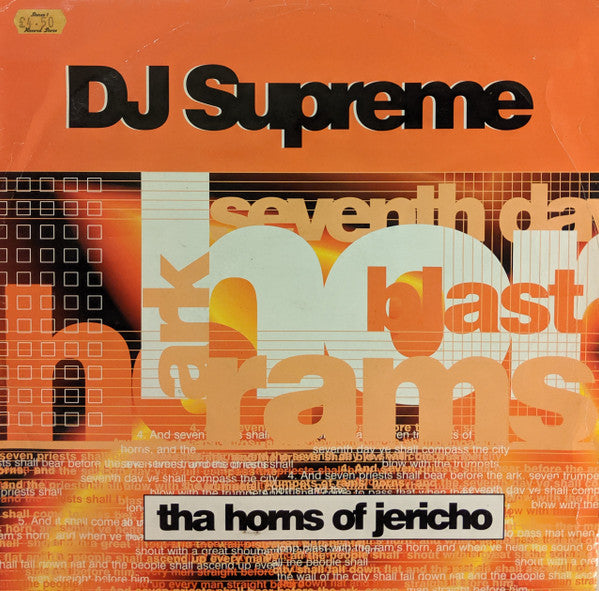 DJ Supreme - Tha Horns Of Jericho - Used Vinyl Record 12"