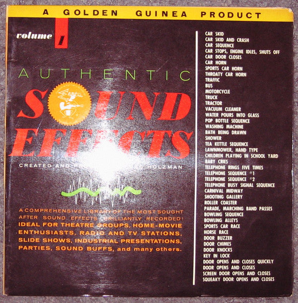 Jac Holzman - Authentic Sound Effects Volume 1 - Used Vinyl Record