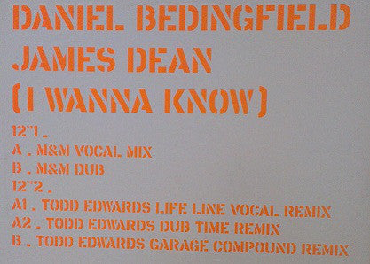 Daniel Bedingfield - James Dean (I Wanna Know) - Used Vinyl R