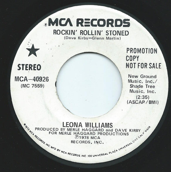 Leona Williams - Rockin' Rollin' Stoned / Bright Morning Ligh
