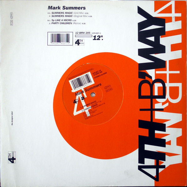 Mark Summers - Summers Magic - Used Vinyl Record 12"