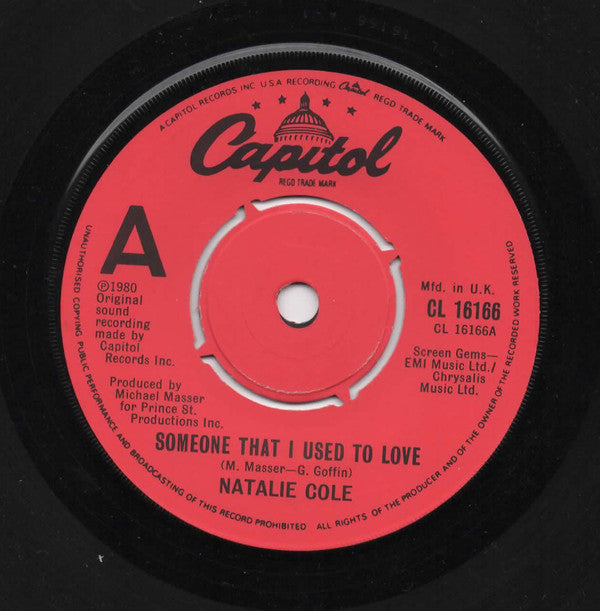 Natalie Cole - Someone That I Used To Love - Used Vinyl Record 7"