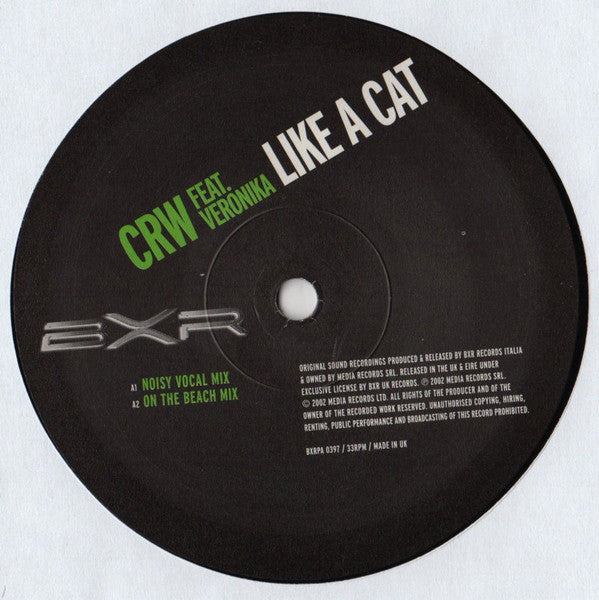 CRW - Like A Cat - Used Vinyl Record 12"