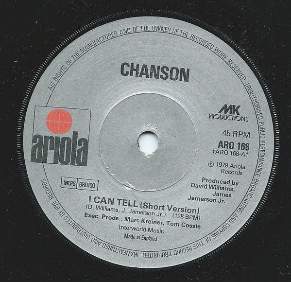 Chanson - I Can Tell - Used Vinyl Record 7"