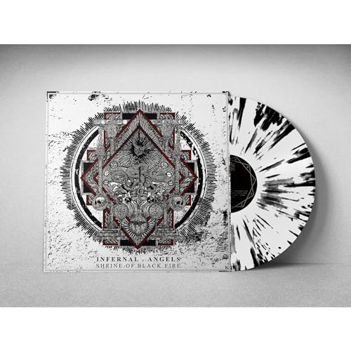 INFERNAL ANGELS - SHRINE OF BLACK FIRE (OPAQUE WHITE / BLACK SPLATTER V