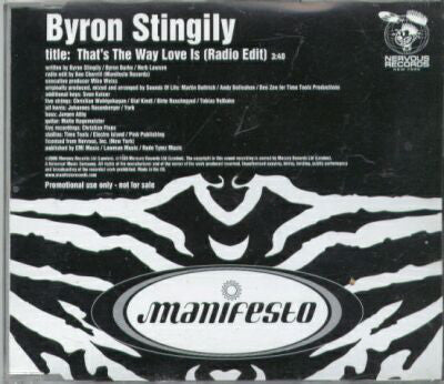 Byron Stingily - That's The Way Love Is - Used CD