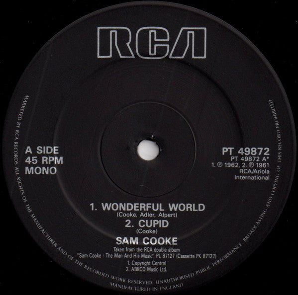 Sam Cooke - Wonderful World - Used Vinyl Record 12"
