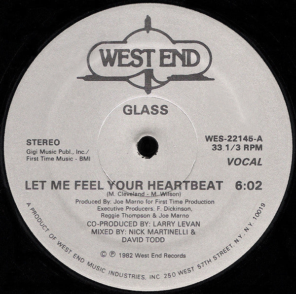 Glass - Let Me Feel Your Heartbeat - Used Vinyl Record 12"