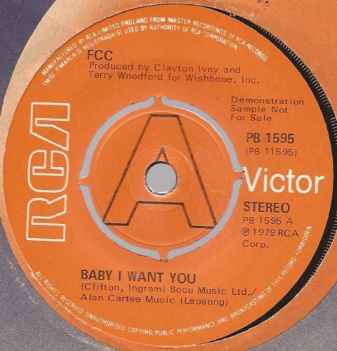 Funky Communication - Baby I Want You - Used Vinyl Record 7"