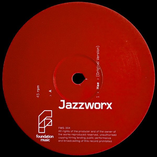 Jazzworx - Hae - Used Vinyl Record 12"