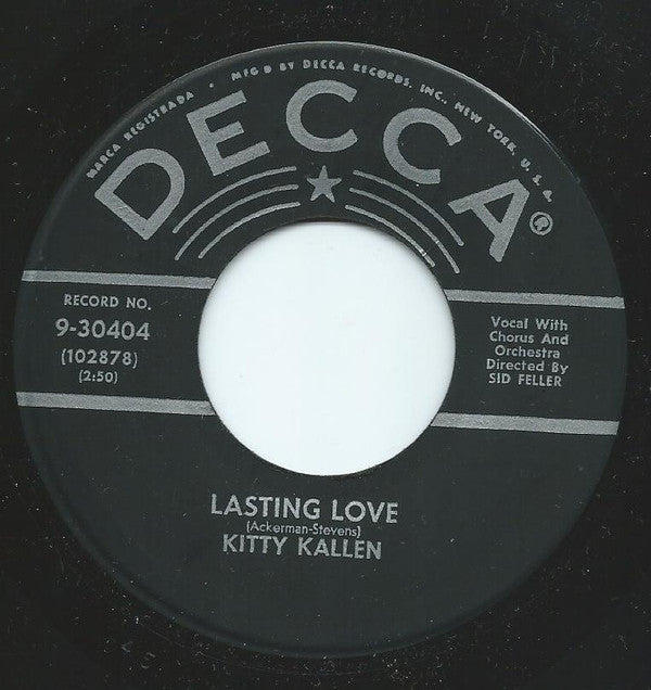 Kitty Kallen - Lasting Love / Long Lonely Nights - Used Vinyl Record