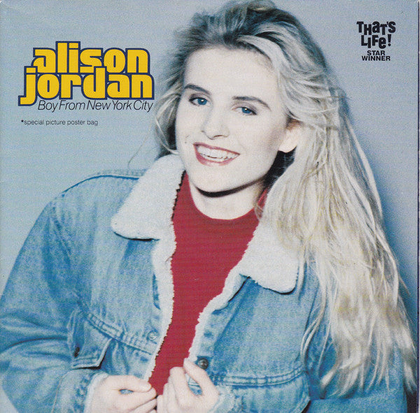 Alison Jordan - Boy From New York City - Used Vinyl Record 7"