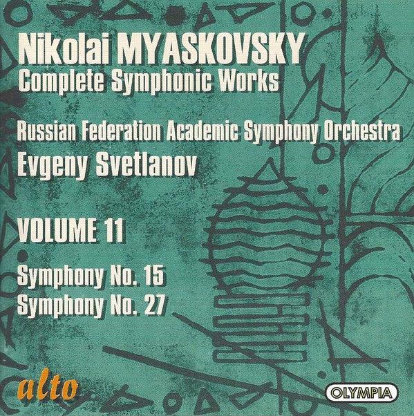 Nikolai Myaskovsky - Myaskovsky Complete Symphonic Works, Volume 11: