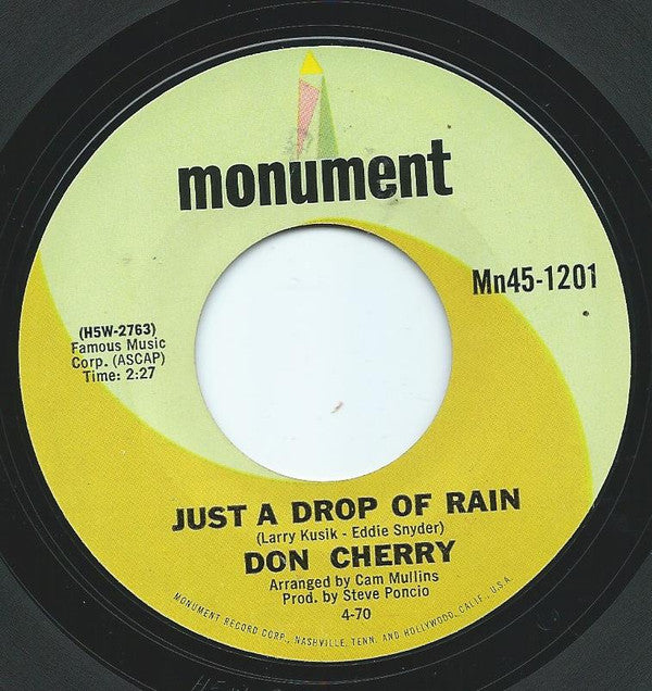 Don Cherry - Just A Drop Of Rain / Between Winston Salem And Nashvill