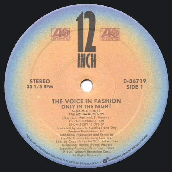 Voice In Fashion - Only In The Night - Used Vinyl Record 12"