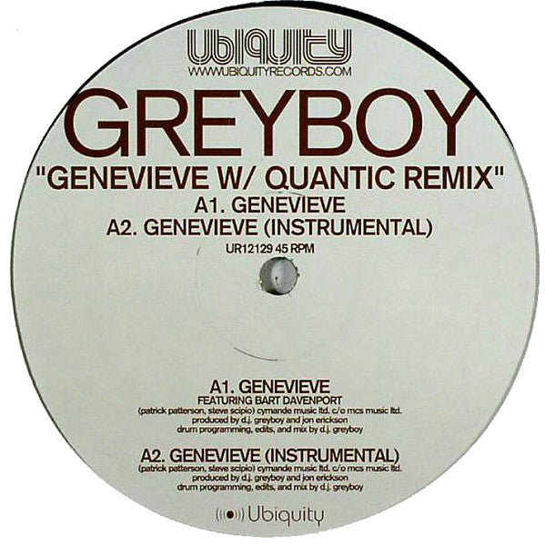 Greyboy - Genevieve - Used Vinyl Record 12"
