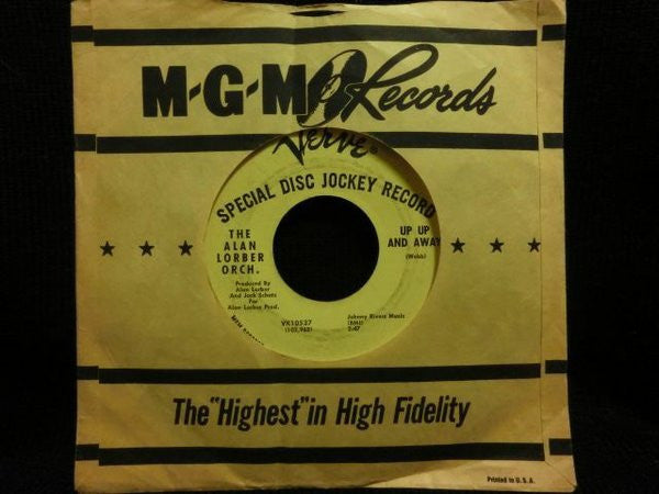 Alan Lorber Orchestr - Up Up And Away / Hang On To A Dream -