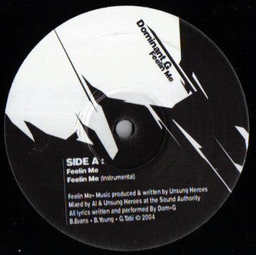 Dominant G - Feelin Me - Used Vinyl Record 12"