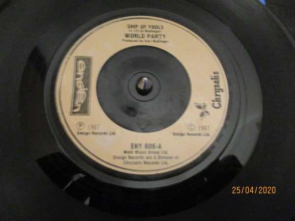 World Party - Ship Of Fools - Used Vinyl Record 7"