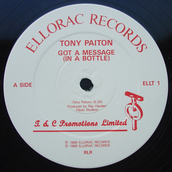 Tony Paiton - Got A Message (In A Bottle) - Used Vinyl Record 12"