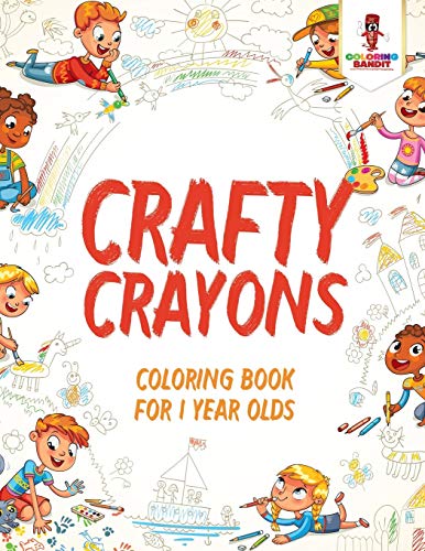 Coloring Bandit - Crafty Crayons Coloring Book for 1 Year Olds - New