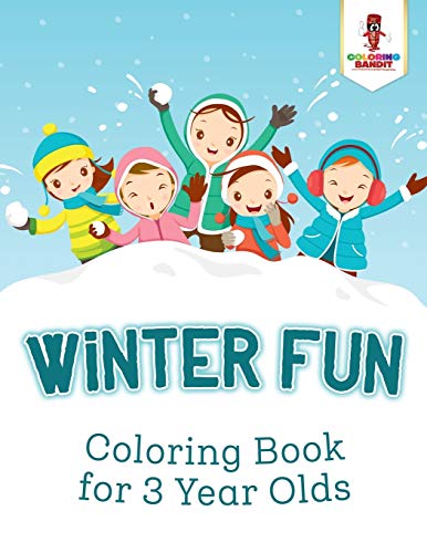 Coloring Bandit - Winter Fun Coloring Book for 3 Year Olds - New pap