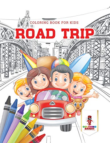 Coloring Bandit - Road Trip Coloring Book for Kids - New paperback o