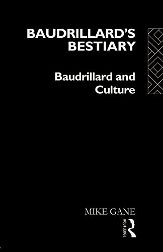 Gan - Baudrillard's Bestiary Baudrillard and Culture - New paperback