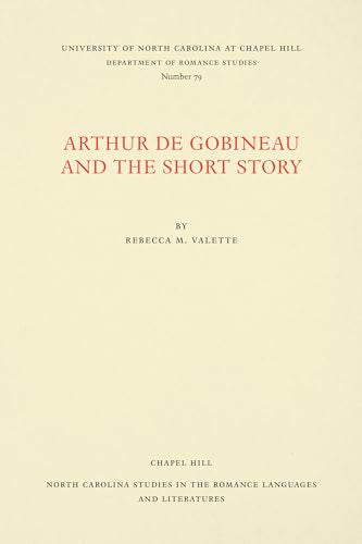 Valett - Arthur de Gobineau and the Short Story - New paperback or sof