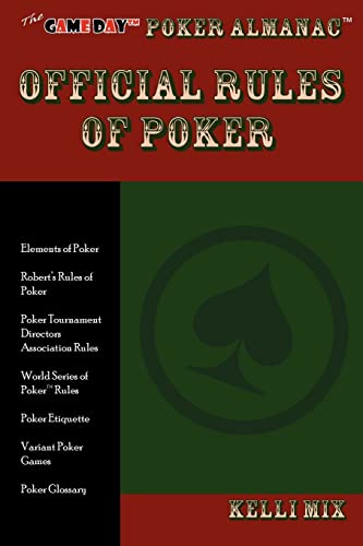 Mix - Game Day Poker Almanac Official Rules of Poker - New paperback o