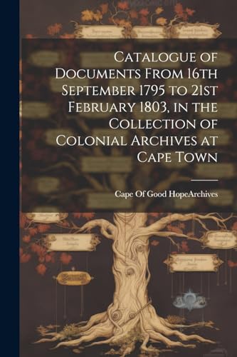 Cape Of Good Hope (S - Catalogue of Documents From 16th September 1795