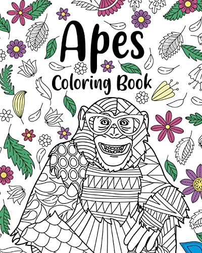 PaperLand - Apes Coloring Books Floral Mandala Coloring Pages, Animal