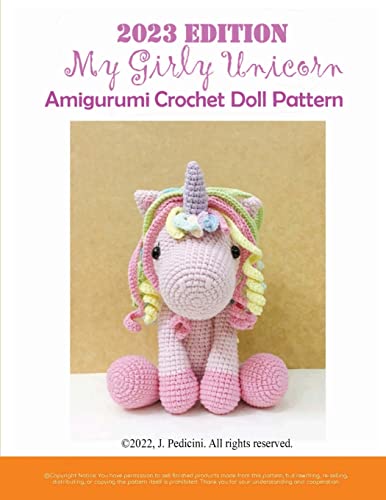Pedicini - 2023 My Girly Unicorn Amigurumi Crochet Doll Pattern - New