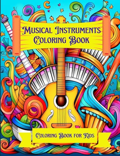 Hazra - Musicl Instruments Coloring Book : Coloring Book for Kids - N