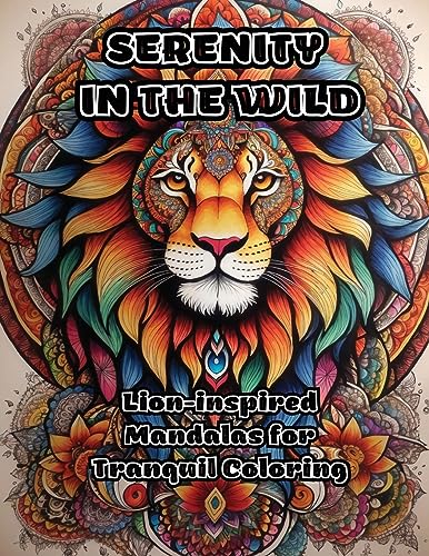 ColorZen - Serenity in the Wild: Lion-inspired Mandalas for Tranquil C