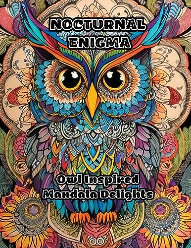 ColorZen - Nocturnal Enigma Owl Inspired Mandala Delights - New paper