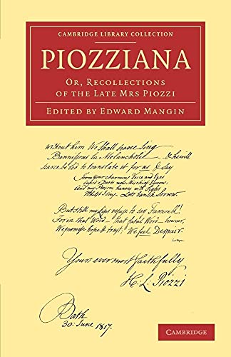 Piozzi - ana: Or, Recollections of the Late Mrs - New paperback or sof